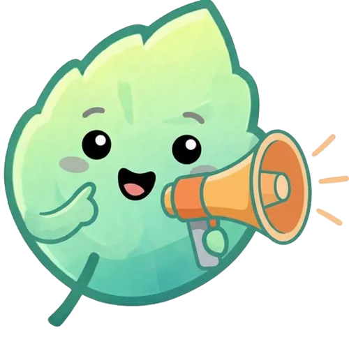 Minti mascot inviting collectors to the Discord community